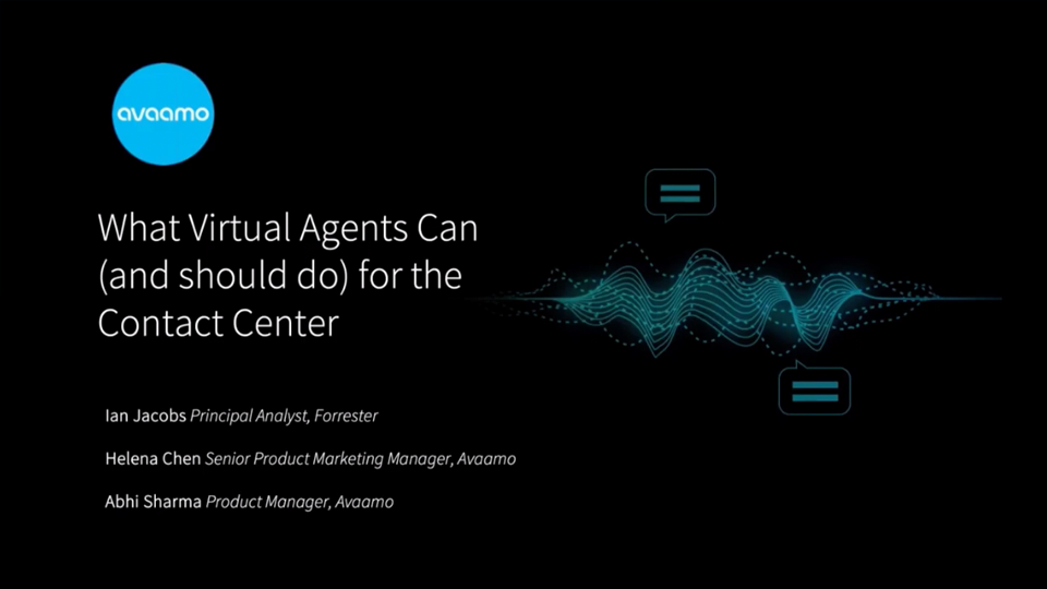 Virtual agents and conversational AI