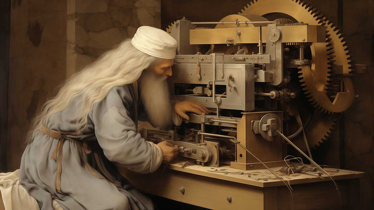Leonardo Da Vinci as a prompt engineer 1200